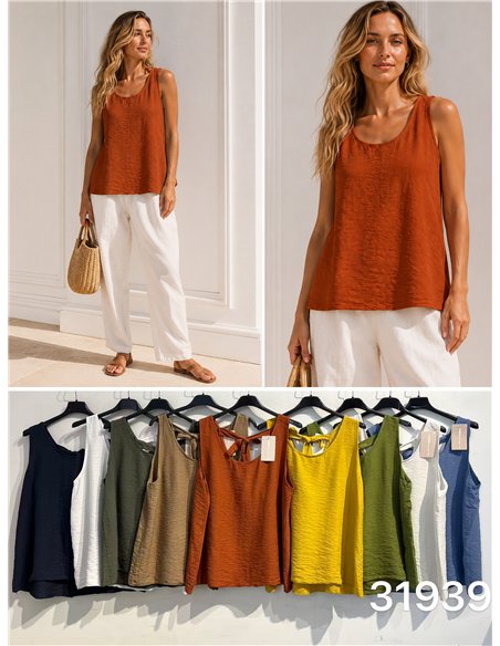 Top liso con lazada