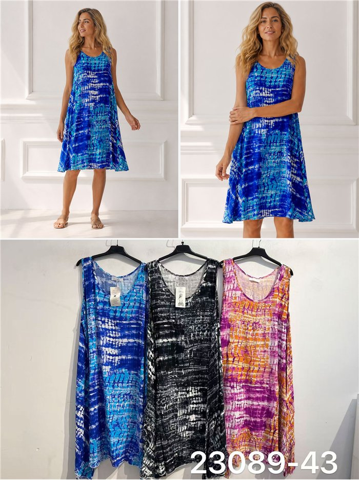 Vestido estampado sin mangas