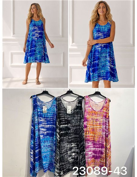 Vestido estampado sin mangas