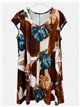Vestido lycra corto estampado flores