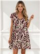 Vestido lycra corto estampado rombos
