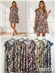 Vestido lycra corto estampado rombos