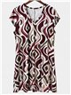 Vestido lycra corto estampado rombos