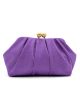 Cartera de fiesta efecto ante con fruncido
