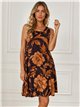 Vestido corto lycra estampado floral
