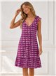 Vestido estampado de tirantes detalle botones