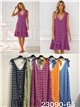 Vestido estampado de tirantes detalle botones