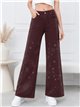 Jeans wide leg strass estrellas