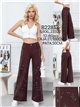 Jeans wide leg strass estrellas