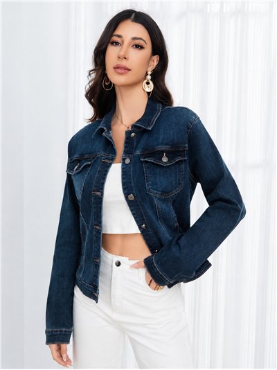 Chaqueta vaquera básica talla grande