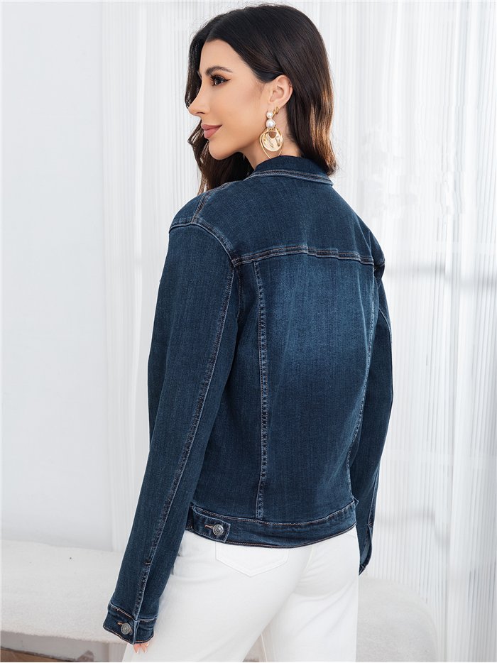 Chaqueta vaquera básica talla grande