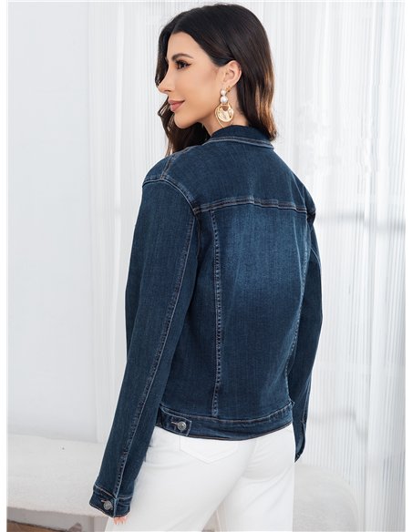 Chaqueta vaquera básica talla grande