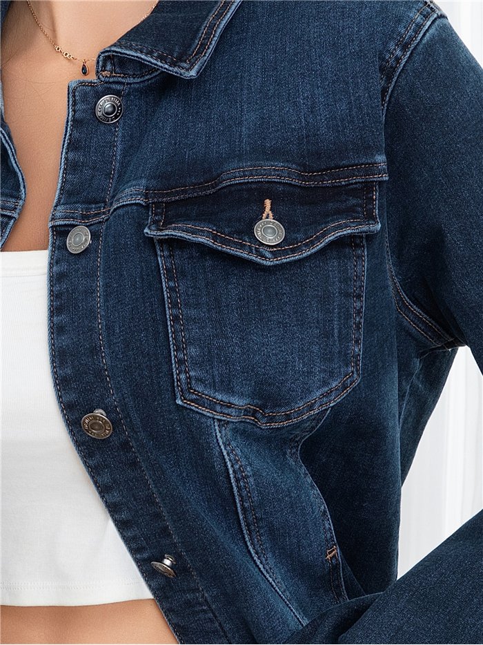 Chaqueta vaquera básica talla grande