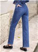 Jeans flores bordadas