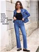 Jeans flores bordadas