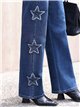 Jeans rectos estrellas con tachas