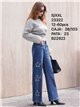 Jeans rectos estrellas con tachas