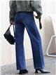 Jeans wide leg con tachas
