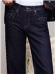 Jeans wide leg con tachas