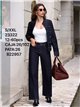 Jeans wide leg con tachas