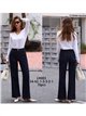 Jeans wide leg denim oscuro