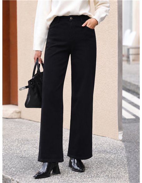 Jeans wide leg negro