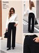 Jeans wide leg negro