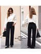 Jeans wide leg negro