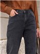 Jeans rectos lavado gris
