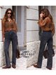 Jeans rectos lavado gris