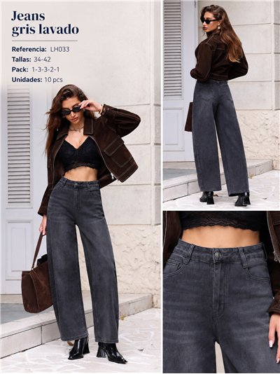 Jeans balloon gris oscuro 2