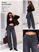 Jeans balloon gris oscuro