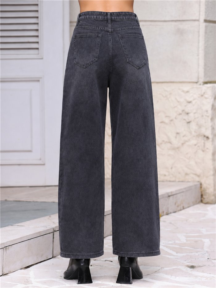Jeans balloon gris oscuro