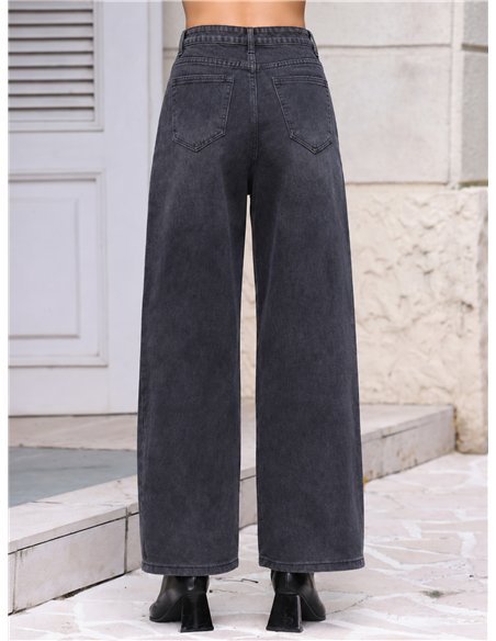 Jeans balloon gris oscuro