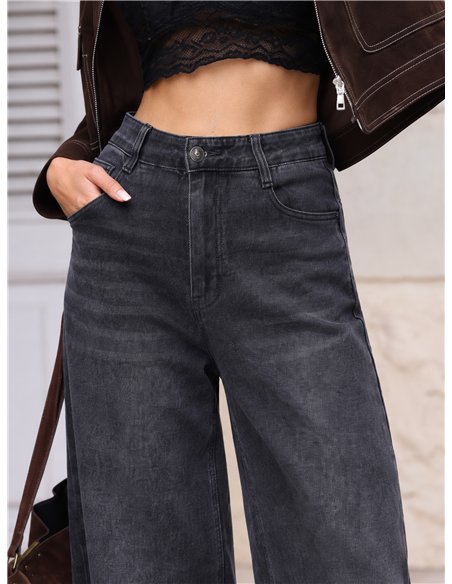 Jeans balloon gris oscuro