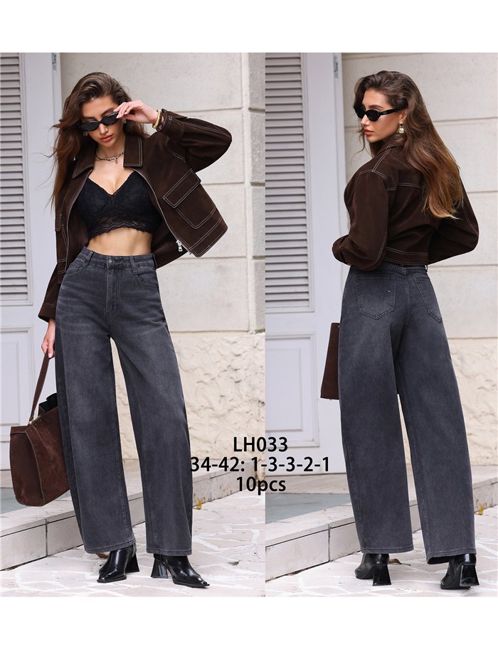 Jeans balloon gris oscuro