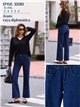 Jeans flare de raya fina