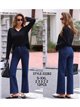Jeans flare de raya fina