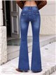 Jeans flare bolsillos con solapas