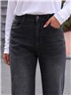 Jeans wide leg lavado gris