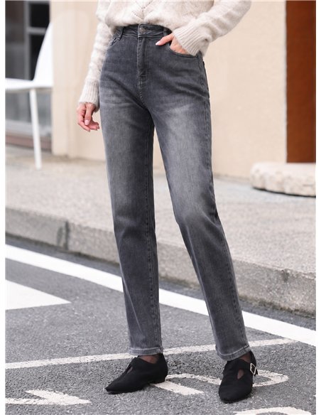 Jeans skinny lavado gris
