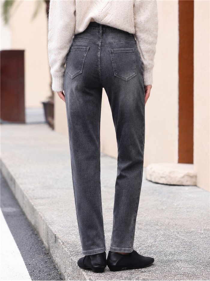 Jeans skinny lavado gris
