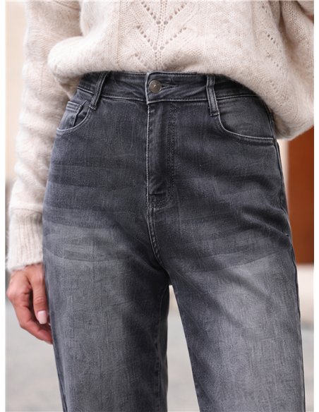 Jeans skinny lavado gris