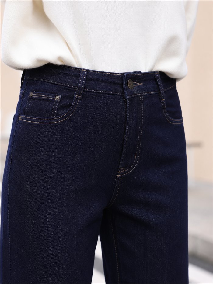 Jeans flare denim oscuro