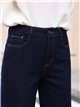 Jeans flare denim oscuro