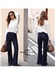 Jeans flare denim oscuro