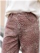 Jeans wide leg estampado animal