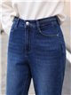 Jeans wide leg cintura trenzada