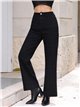 Jeans wide leg negro con bolsillos delanteros