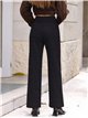 Jeans wide leg negro con bolsillos delanteros